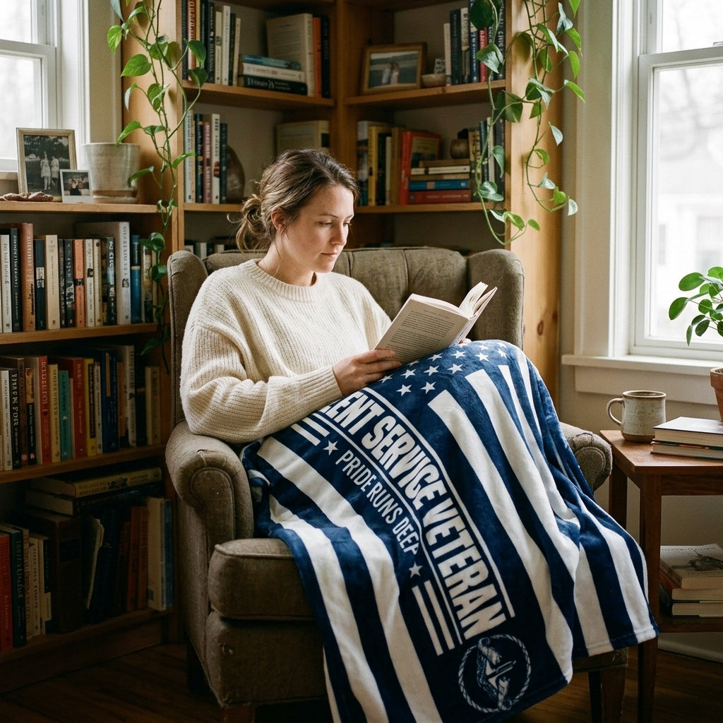 Silent Service Veteran Velveteen Blanket – Pride Runs Deep | Navy Submarine Veteran Gift