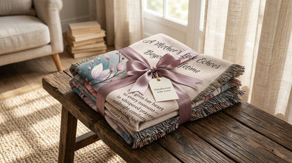 A Mother’s Love Memorial Woven Blanket | Sympathy Gift for Mom