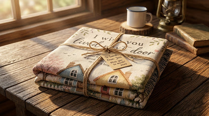 I Wish You Lived Next Door Woven Blanket | Best Friend Gift