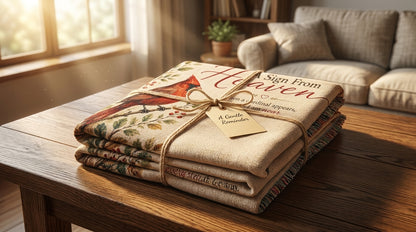 A Sign From Heaven Cardinal Memorial Blanket | Sympathy Gift