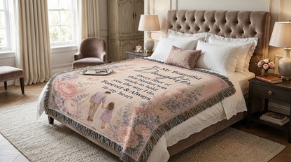 To My Beautiful Daughter Woven Blanket | Gift from Dad