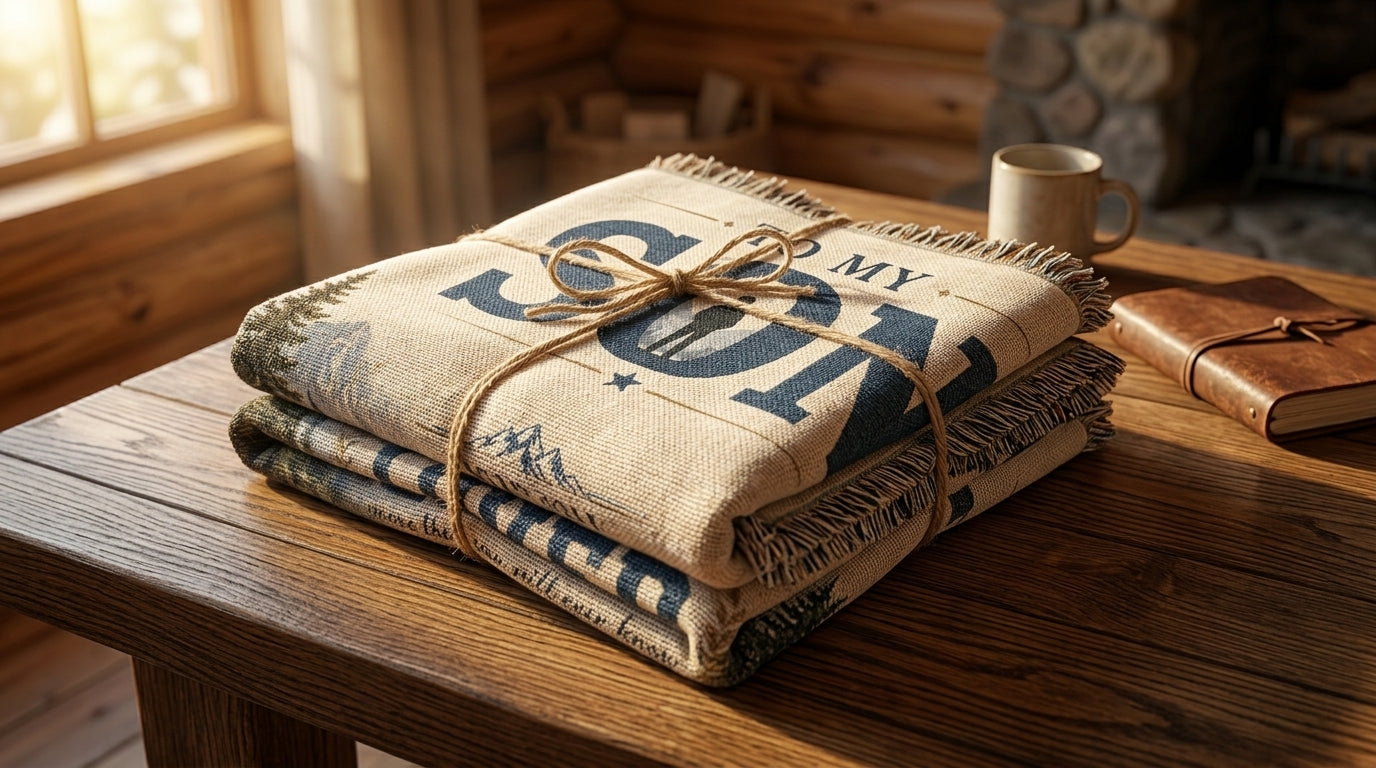 To My Son Woven Blanket | You Are Loved Gift