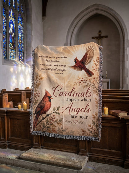 Cardinal Memorial Blanket | Sympathy Gift for Loss of Loved One