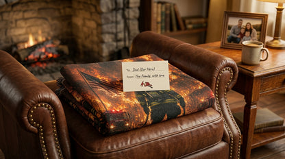 Firefighter Hero Woven Blanket | Patriotic First Responder Gift