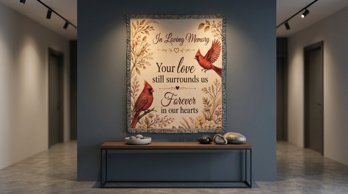 In Loving Memory Cardinal Memorial | Sympathy Wall Art