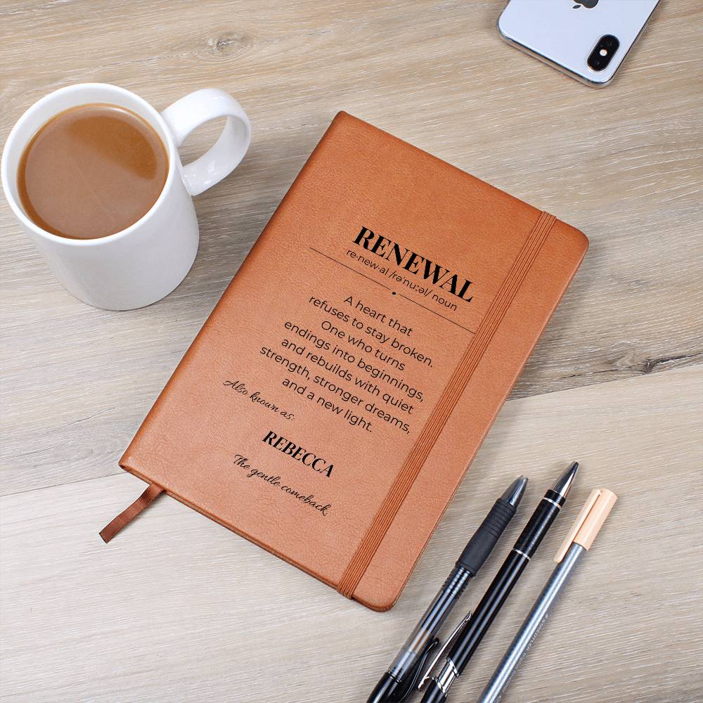 RENEWAL Guided Journal – The Perfect Gift for Fresh Starts, Growth & Positive Mindsets, Personalize, Customize Name