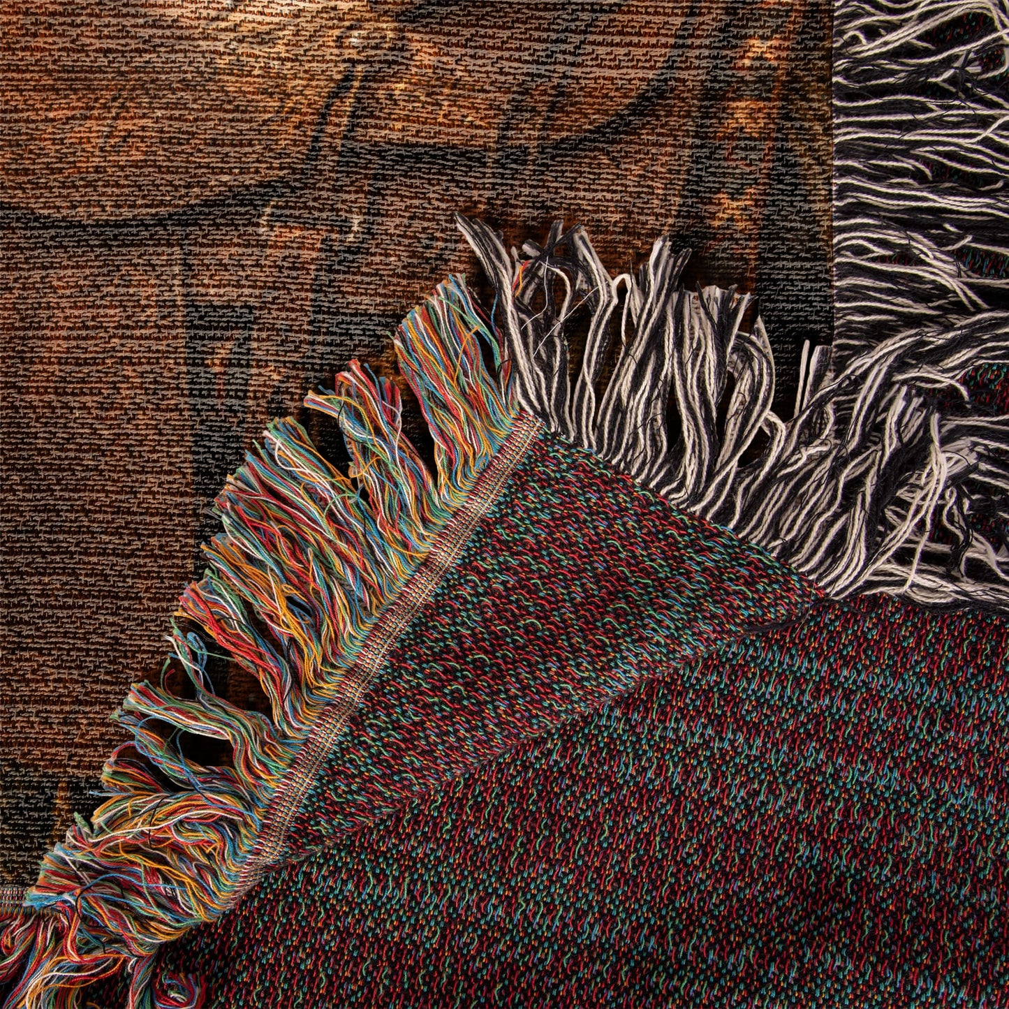 Luxury Mountain Ranch Horse Woven Blanket