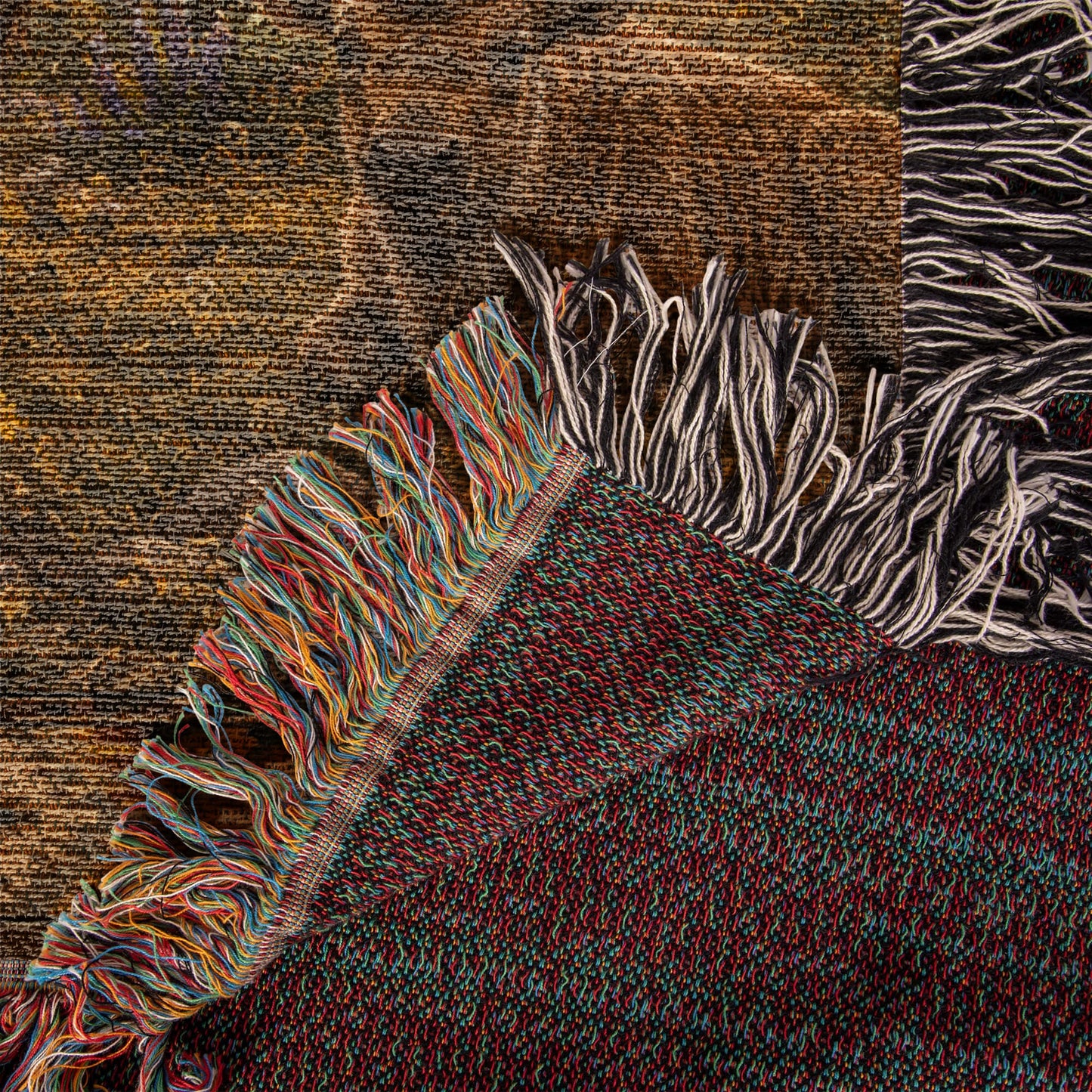 American Bison Woven Blanket | Rustic Western Throw | Buffalo Prairie Sunset Decor | Wildlife Cabin Gift