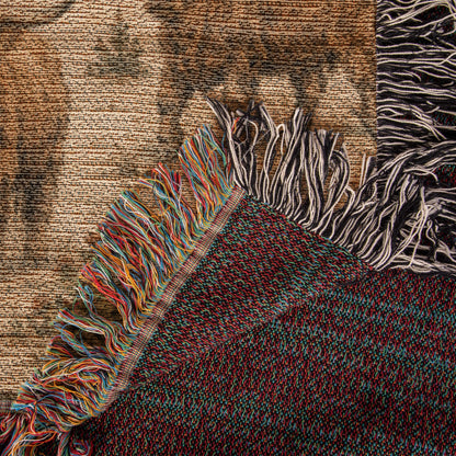 Highland Cow Woven Blanket | Rustic Farmhouse Throw