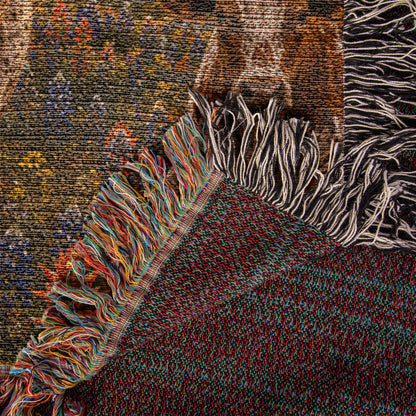 Texas Longhorn Bluebonnet Woven Blanket | Western Ranch Gift
