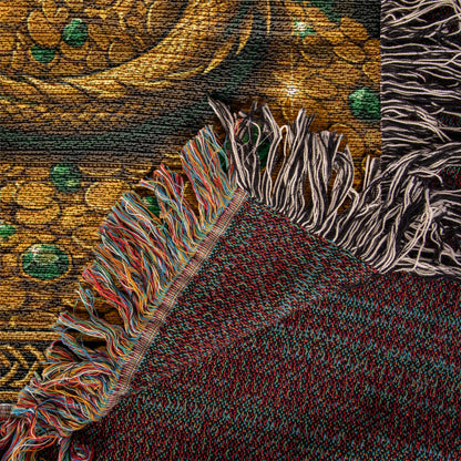 Golden Dragon Woven Blanket – Fantasy Castle Treasure Throw