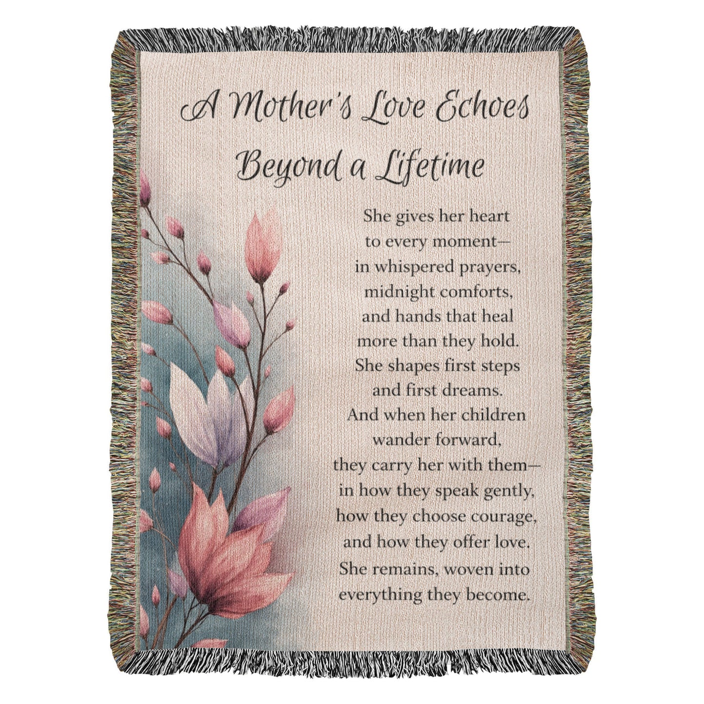 A Mother's Love Echoes Beyond a Lifetime | Memorial Poem Poster for Mom