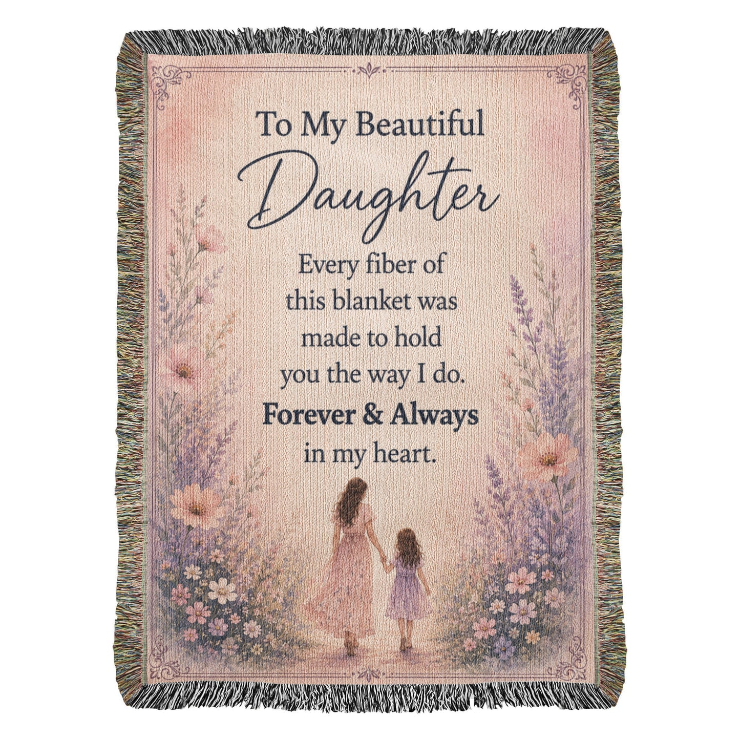 To My Beautiful Daughter Woven Blanket | Gift from Mom