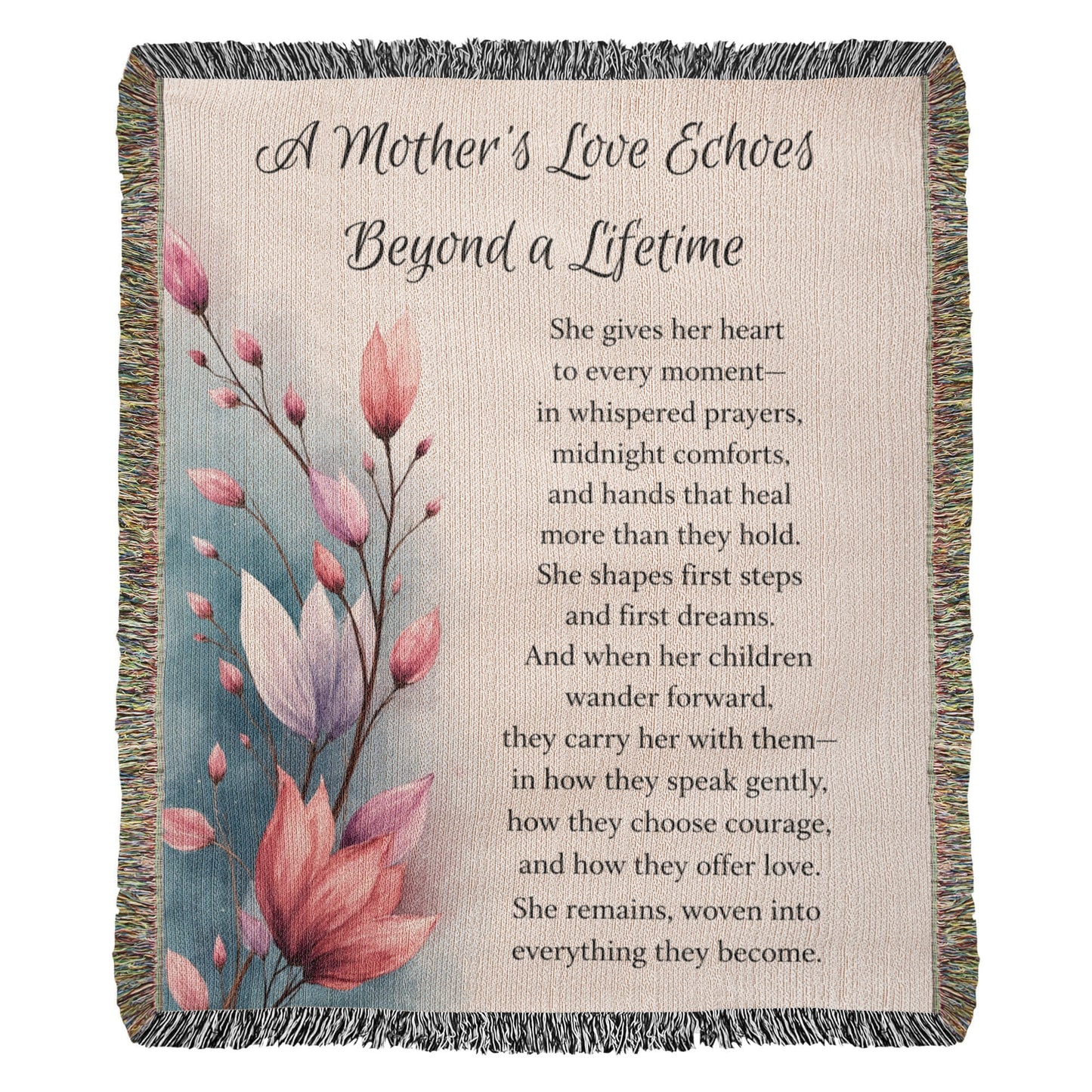 A Mother's Love Echoes Beyond a Lifetime | Memorial Poem Poster for Mom