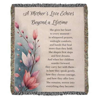 A Mother's Love Echoes Beyond a Lifetime | Memorial Poem Poster for Mom