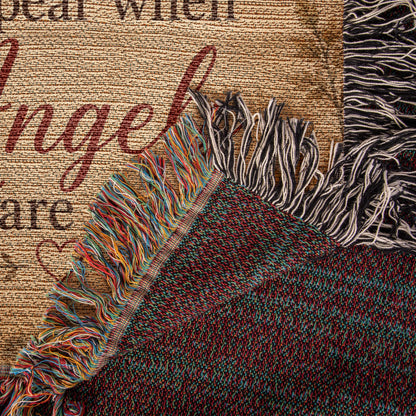 Cardinal Memorial Blanket | Cardinals Appear When Angels Are Near | Psalm 91:4 Sympathy Gift