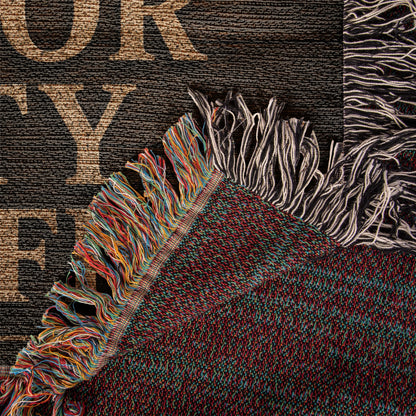 Honor Duty Sacrifice Woven Blanket | Patriotic Military Gift