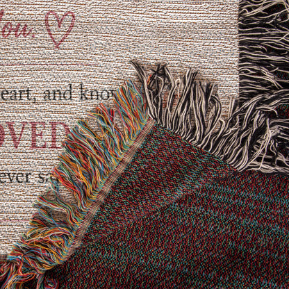 To My Beautiful Daughter Blanket | Inspirational Gift from Mom or Dad | Encouragement Keepsake