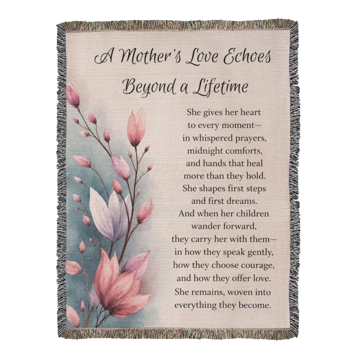 A Mother's Love Echoes Beyond a Lifetime | Memorial Poem Poster for Mom