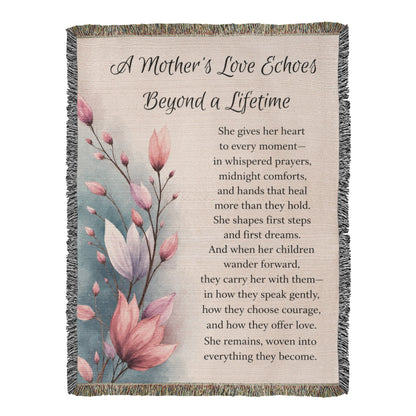 A Mother's Love Echoes Beyond a Lifetime | Memorial Poem Poster for Mom