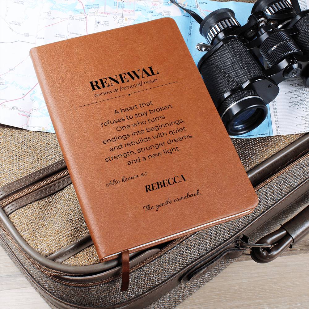 RENEWAL Guided Journal – The Perfect Gift for Fresh Starts, Growth & Positive Mindsets, Personalize, Customize Name
