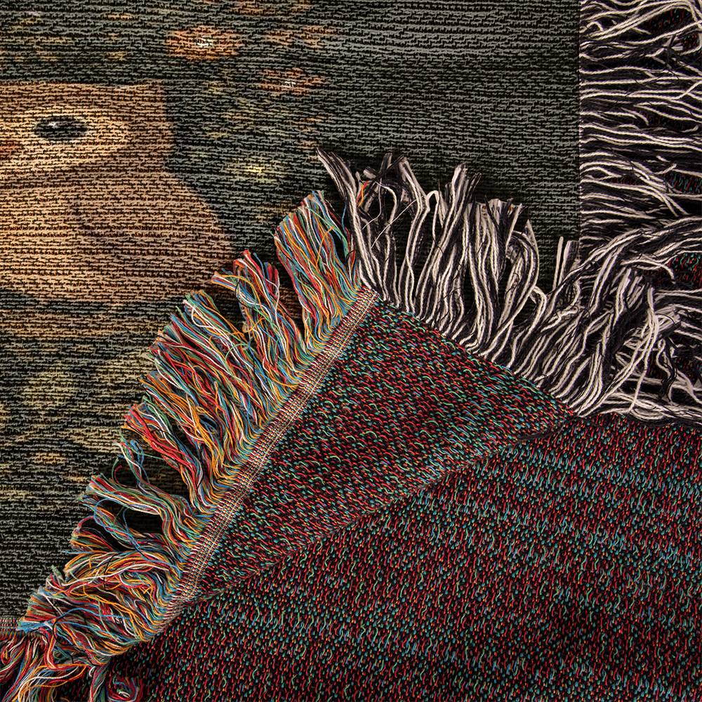 Bird Vintage Heirloom Woven Blanket – 100% Cotton Botanical Tapestry Throw