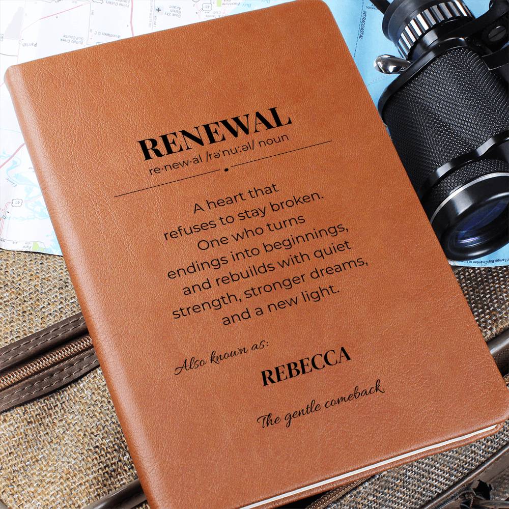 RENEWAL Guided Journal – The Perfect Gift for Fresh Starts, Growth & Positive Mindsets, Personalize, Customize Name