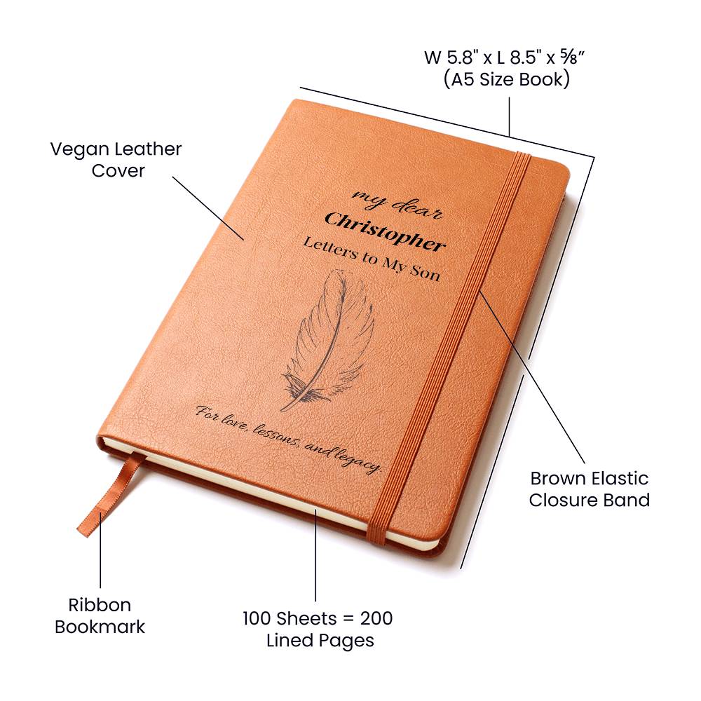 Letters Left Behind: A Parent’s Written Legacy – Heirloom Son Journal for Wisdom, Personalize, Customize Name