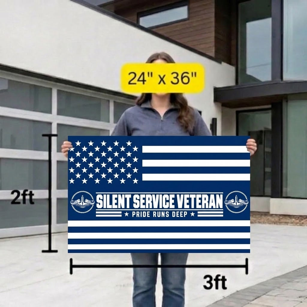 Silent Service Veteran Flag – Double-Sided U.S. Navy Honor Banner