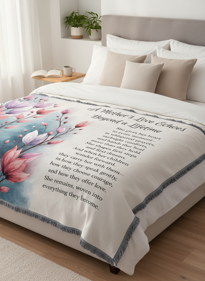 A Mother's Love Echoes Beyond a Lifetime | Memorial Poem Poster for Mom
