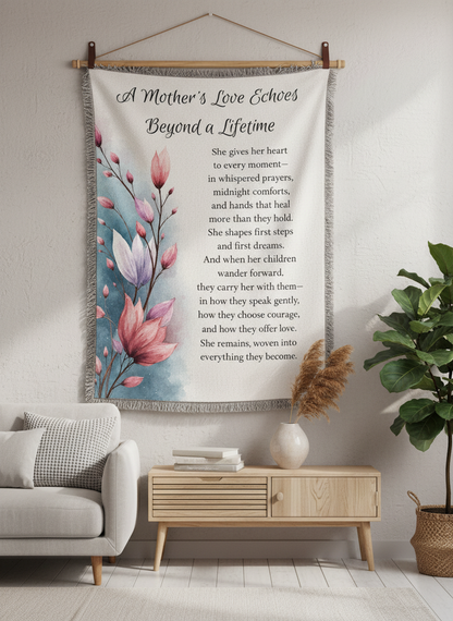 A Mother's Love Echoes Beyond a Lifetime | Memorial Poem Poster for Mom