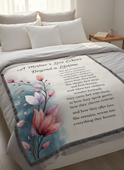 A Mother's Love Echoes Beyond a Lifetime | Memorial Poem Poster for Mom