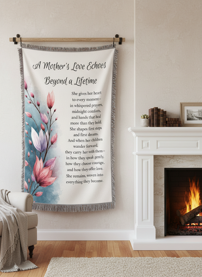 A Mother's Love Echoes Beyond a Lifetime | Memorial Poem Poster for Mom
