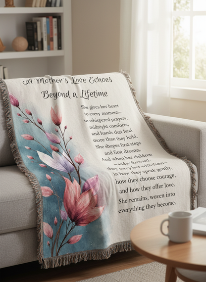 A Mother's Love Echoes Beyond a Lifetime | Memorial Poem Poster for Mom