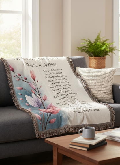 A Mother's Love Echoes Beyond a Lifetime | Memorial Poem Poster for Mom