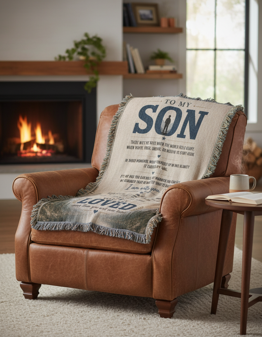 To My Son – You Are Loved Inspirational Blanket | Meaningful Gift for Son, Graduation, Birthday & Life Encouragement