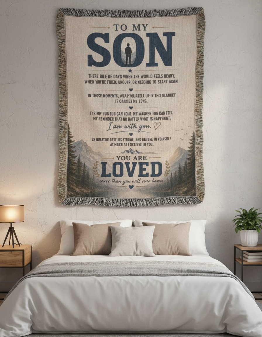 To My Son – You Are Loved Inspirational Blanket | Meaningful Gift for Son, Graduation, Birthday & Life Encouragement