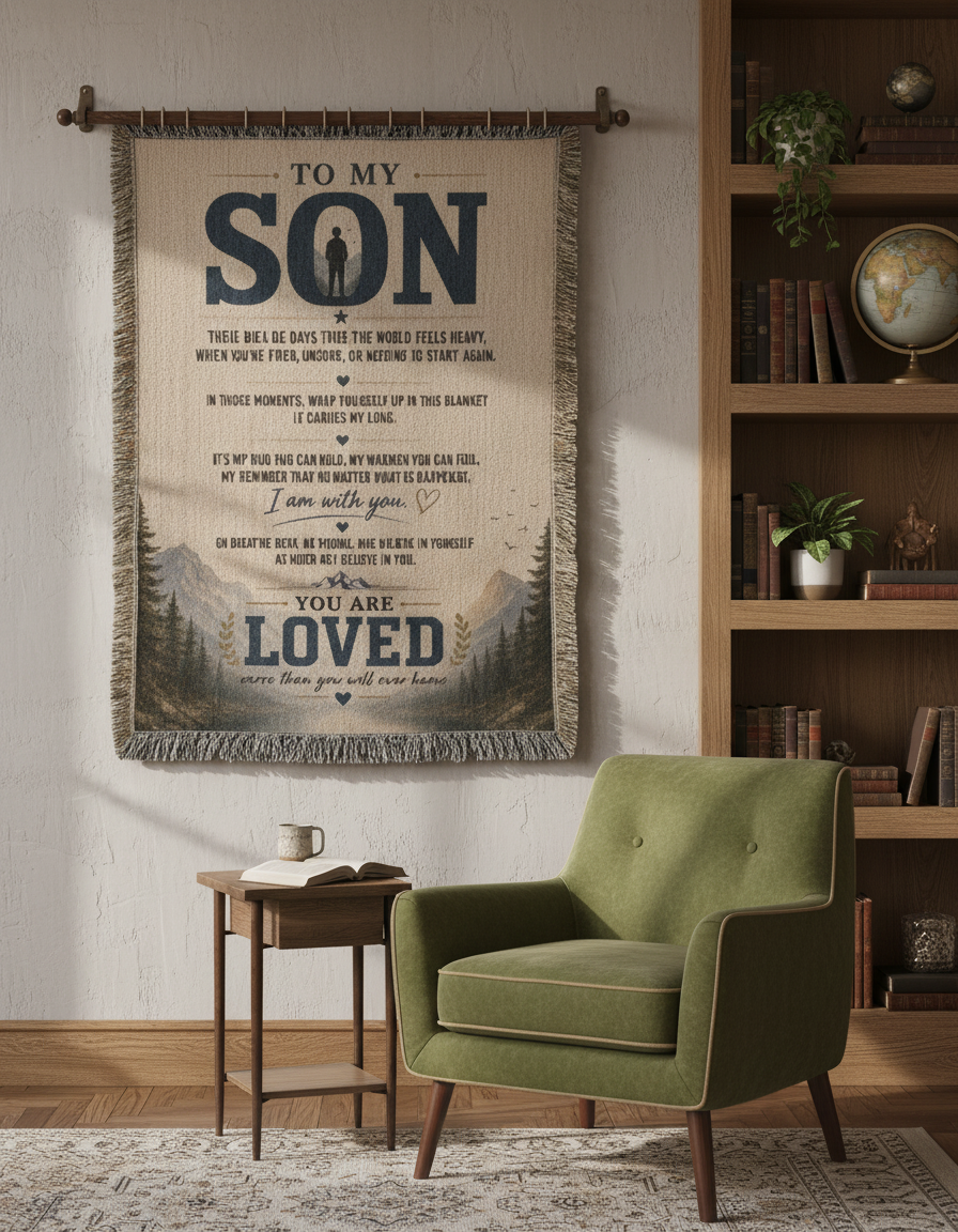 To My Son – You Are Loved Inspirational Blanket | Meaningful Gift for Son, Graduation, Birthday & Life Encouragement