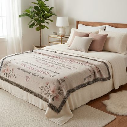 To My Beautiful Daughter Woven Blanket | Gift from Mom or Dad